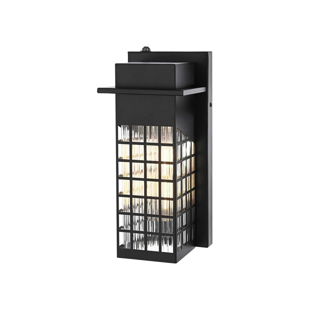 Palmer One Light Outdoor Wall Sconce Black by Lighting Design – Iron, Black
