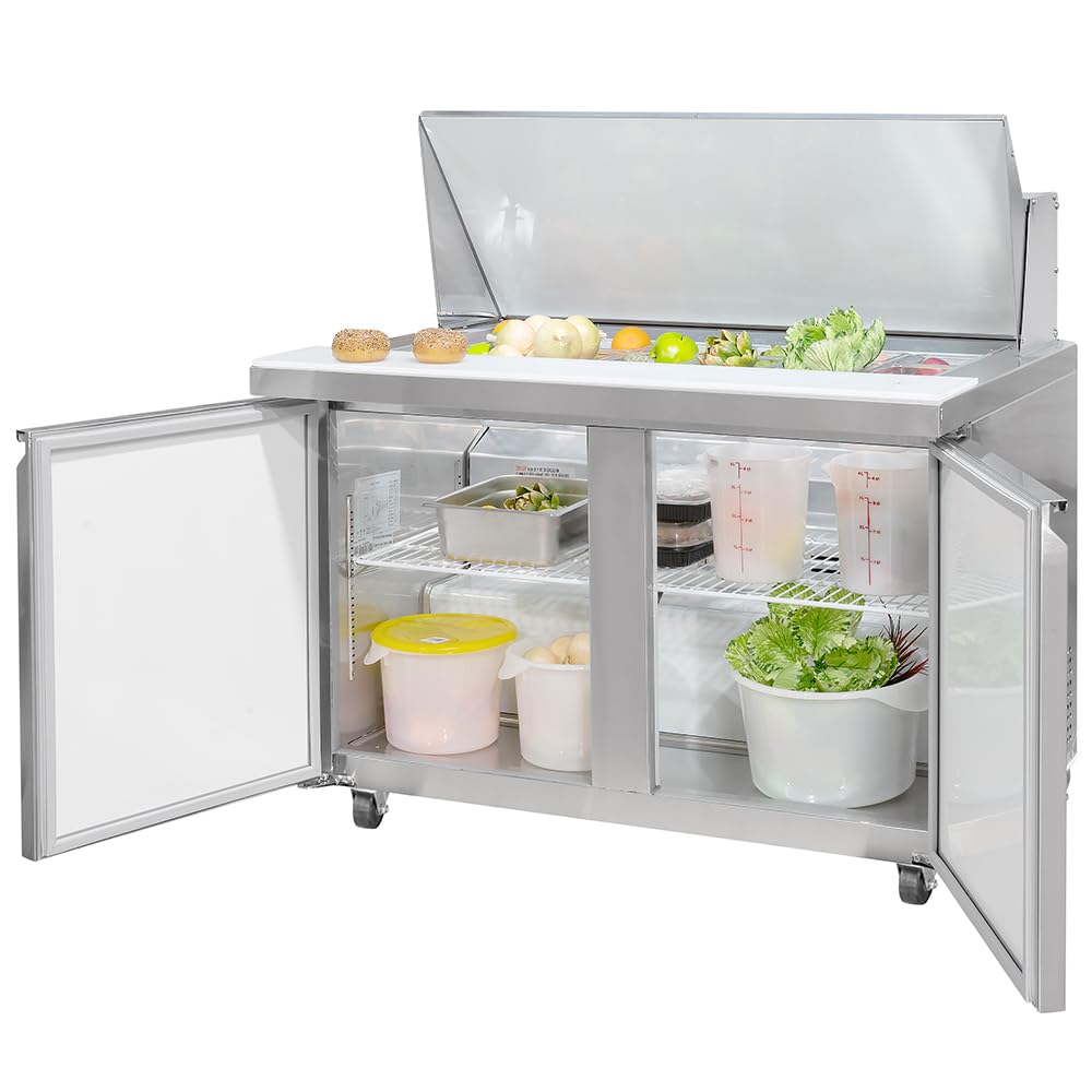 46 7/8" Mega Top Sandwich/Salad Prep Table w/Refrigerated Base by MOTAK – 51.97x38.98x49.21, In Description, Check Images, Model MST-48-18-X