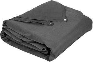 FenceScreen Mesh Debris Net Tarp 20' x 25' – NFPA Fire Rated & UV Resistant Construction Safety Netting, 70% Blockage, Tear-Resistant HDPE, Reinforced Edges with Brass Grommets, Black | NFPA Construction Safety Netting 70% Blockage Tear HDPE Reinforced Edges with Brass Grommets Black 25) | Fire Rated