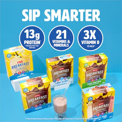 Carnation Breakfast Essentials Rich Milk Chocolate / 1.26 Ounce (Pack of 60) / 6 Chocolate Drink Mixes