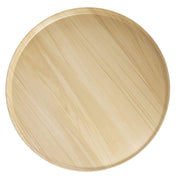 Black Melamine Platter with Light Wood Interior - 13" Dia by HUBERT – Large, Melamine, Black, Model H0287-BLACK