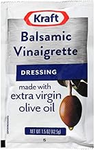 Kraft Single Serve Salad Dressing, 60 ct, Balsamic Vinaigrette, 1.5 oz Pkts | Distinctive, Balanced Salad Dressing, Single-Serve Balsamic Vinaigrette with Extra Virgin Olive Oil