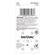 Size 10 Hearing Aid Batteries (6 Pack) by Rayovac – Yellow, Pack of 6, Model E302395500