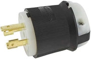 Hubbell HBL2731 Locking Plug, 30 amp, 3 Phase, 480V, L16-30P, Black and White