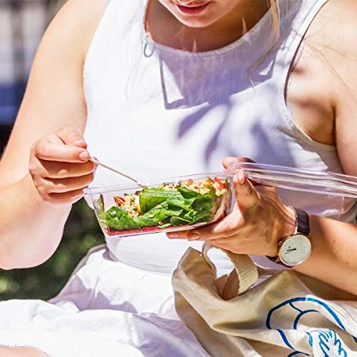 32oz PLA Hinged Lid Deli Container - 200/Case by Vegware – Model PLA Hinged Deli Container 32oz