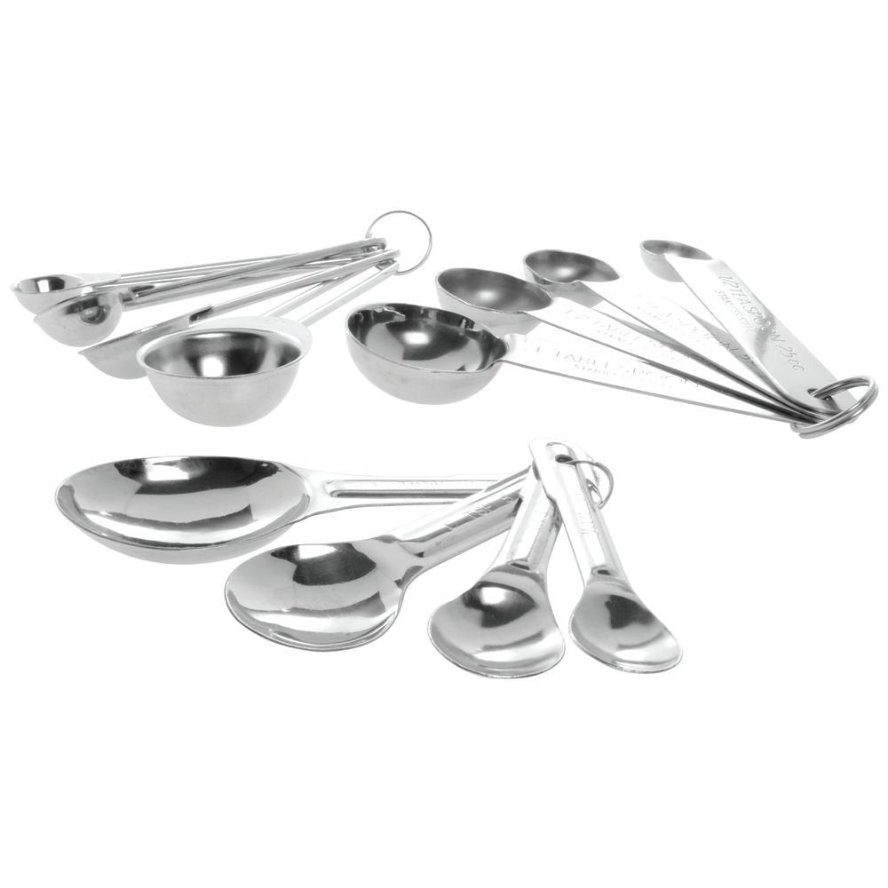 Measuring Spoon Set Stainless Steel with Standard Strip Handles by HUBERT – Stainless Steel, Silver