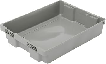 Orbis Grey Plastic Shallow Solid Lug - 29 1/2"L x 22 1/2"W x 6"D