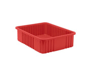 Dividable Grid Storage Container by QUANTUM STORAGE SYSTEMS – 23L x 18W x 6H, 2362.0 cubic_inches, Plastic, Red, Pack of 3