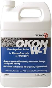 12-Pack of 1 gal Zinsser OK911 Clear Okon, W-1 Water-Repellent Sealer Non-Porous Surface