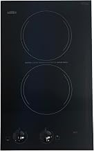 Summit 12" 2 Burner Electric Cooktop Black - CR2110B | 115 Volt Radiant Cooktop, ADA Compliant, Fits counter cutout sizes that are 10 3/4" W x 19" D
