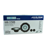 Electronics 2-Way Coaxial Speakers by Alpine – Ferrite, White, Pack of 2, Model SXE-1750S