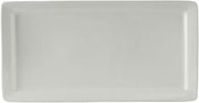 Tuxton China BWH-1547 Plate, 15-1/2" x 8" x 1" H, Rectangular, Medium Rim, Microwave and Dishwasher Safe, Oven Proof, Fully Vitrified, Ceramic, DuraTux, White, Pack of 6