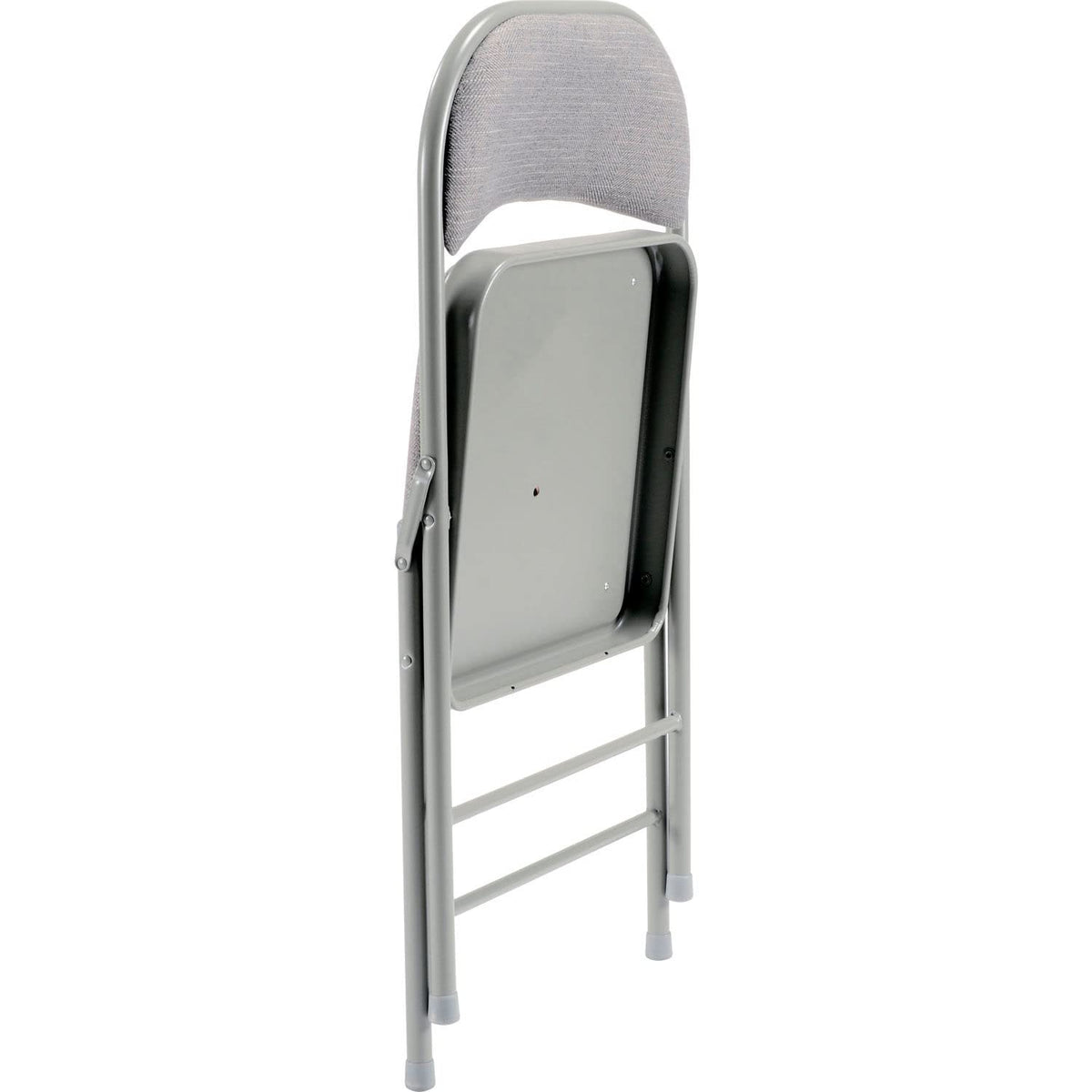 Fabric Seat Folding Chair by Global Industrial – 18.75 in x 38.25 in x 8.25 in, Textile, Grey, Pack of 4, Model INT-962