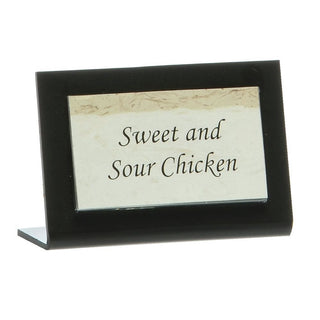 Business Card Holder Black - 3 1/2"L x 2"H by HUBERT – Plastic, Black