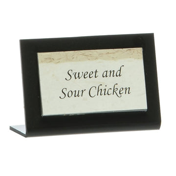 Business Card Holder Black - 3 1/2"L x 2"H by HUBERT – Plastic, Black