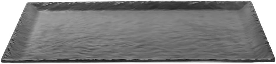 Cal-MIL Rectangular Melamine Platter Faux Slate Collection 21L x 13W by CAL MIL PLASTIC PRODUCTS INC – Large, Plastic, Black, Model 688640193681