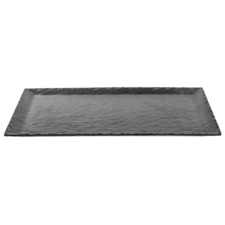Cal-MIL Rectangular Melamine Platter Faux Slate Collection 21L x 13W by CAL MIL PLASTIC PRODUCTS INC – Large, Plastic, Black, Model 688640193681