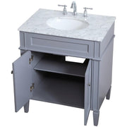 Elegant Decor 30" - Single / Grey / Contemporary Wheel Care