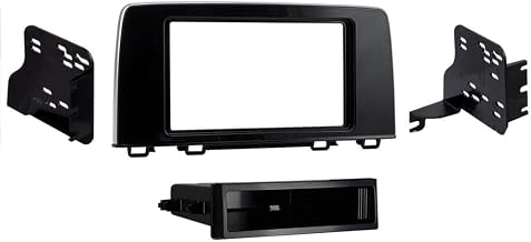 Metra Single-DIN Dash Kit for Honda CR-V 2017-2022, Black, High Gloss Finish with Storage Pocket