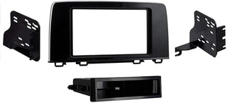 Metra Single-DIN Dash Kit for Honda CR-V 2017-2022, Black, High Gloss Finish with Storage Pocket