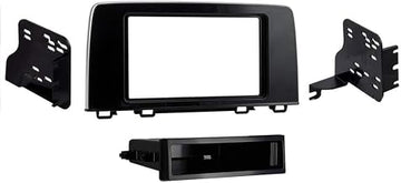 Metra Single-DIN Dash Kit for Honda CR-V 2017-2022, Black, High Gloss Finish with Storage Pocket