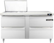 DL60-12M-D Designer Line Mighty Top Sandwich Unit, 60" W, With 12 Pan Top Openings & Four Drawers