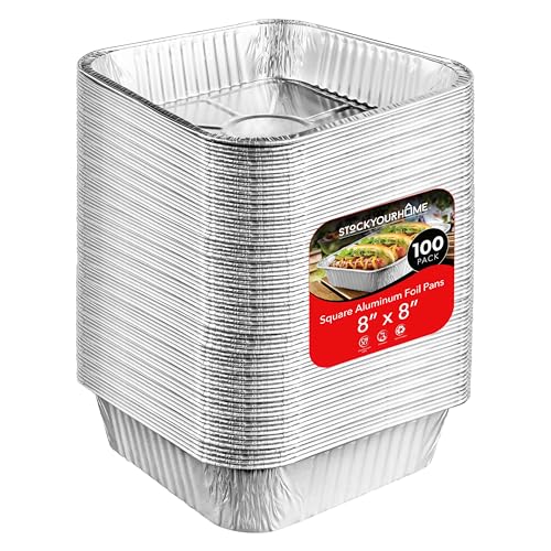 Stock Your Home 100 Pack / Silver / 2.1 liters Disposable Cookware