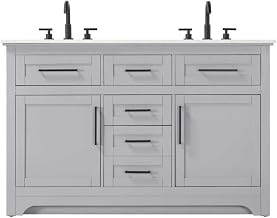 54" Double Bathroom Vanity in Grey