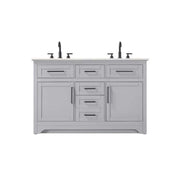 54" Double Bathroom Vanity in Grey by Elegant Kitchen and Bath – unspecified, Aluminum, Grey, Model VF85054DGR