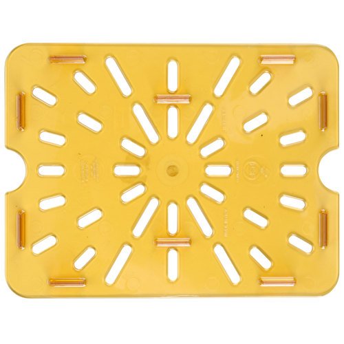 Drain Shelf for Half Size High Heat Food Pan by Carlisle FoodService Products – 1 Count (Pack of 1), 1.83299 ounces, Plastic, Amber, Model 1043513