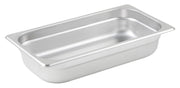 2 1/2" 1/3 Size Stainless Steel Steam Pan by Winco – 2.5" Deep, 1.0 cubic_inches, Stainless Steel, Model SPJL-302