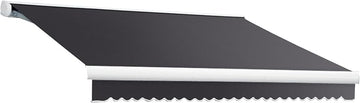 Awntech Retractable Awning Right Motor 24'W x 10'D x 10" H Gun Metal Gray