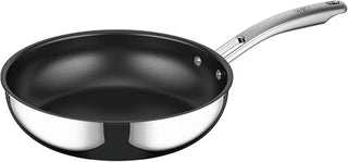 alfi AFFA-026 Stainless Steel Frying Pan, STRAHL, 10.2 inches (26 cm), Stainless Steel
