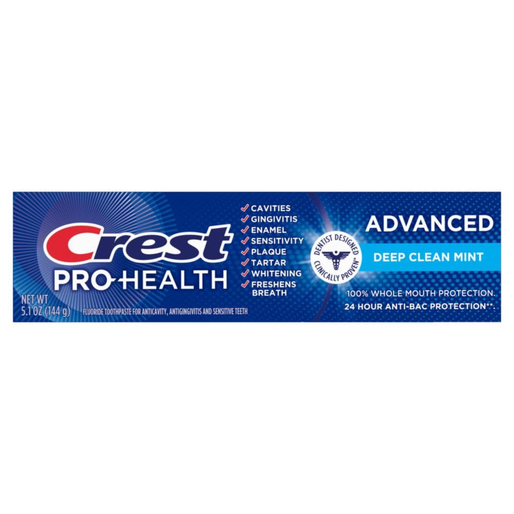 Pro-Health Advanced Deep Clean Mint Toothpaste by Crest – 5.1 Ounce (Pack of 1), Plastic, No Color, Model 483486
