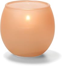 Hollowick Satin Terra Cotta Tealight Glass Lamp, 2 3/8 inch Height - 1 Each.