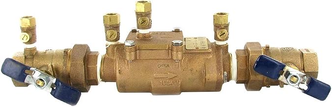 Febco 2613 850U-QT Double Check Backflow Valve with Union Connections Quarter Turn Shutoff, 1"
