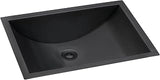 Ruvati 16 x 11 inch Gunmetal Black Undermount Bathroom Sink - 16 Gauge Stainless Steel Kitchen Sink with Brushed Finish hides Scratches, Easy-to-Clean Undermount Sinks - RVH6107BL