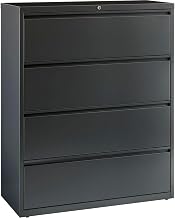Hirsh Industries B690995 42 in. HL10000 Series Lateral File with 4-Drawer - Charcoal