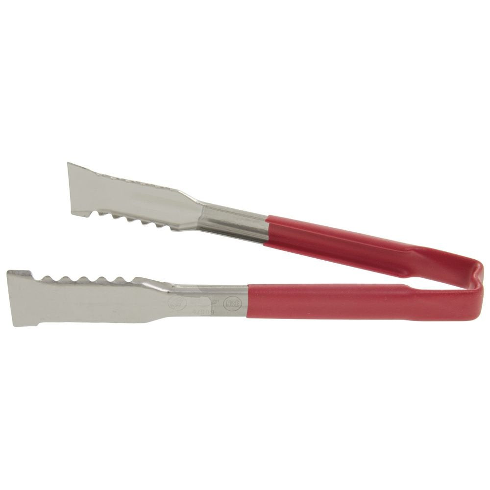 Kool-Touch 9-1/2 Red Handled VersaGrip Tong" by Vollrath – Stainless Steel, Red, Model 4790940