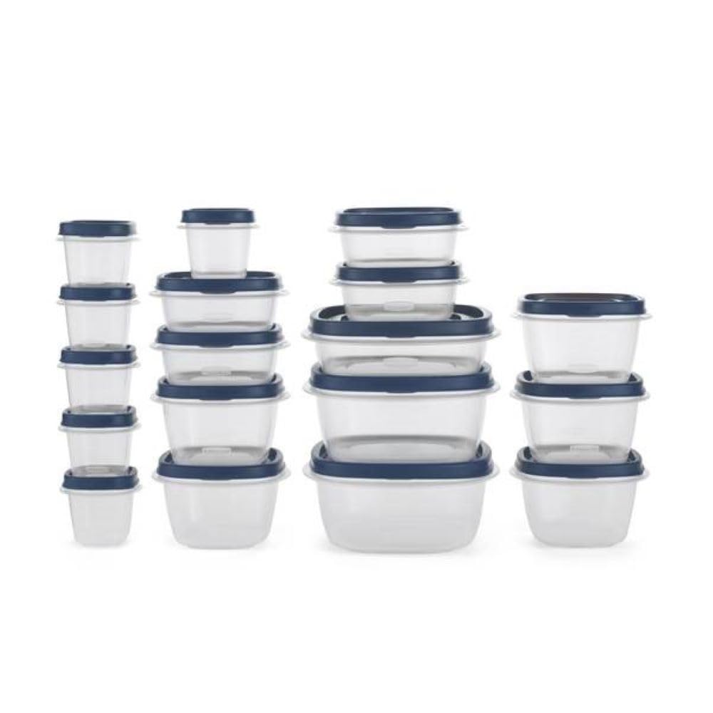 easyfindLids (36 pieces) by Rubbermaid – 5 cups, Plastic, Blue, Pack of 36, Model 2157918