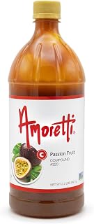 Amoretti Passion Fruit Compound 2.2 lbs - Natural Flavors, Shelf Stable Even After Opening, Certified Kosher, TTB Approved, Perfect for Baking Applications & Beverages