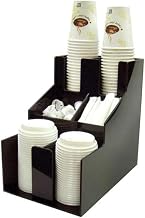 Winco 3 Tiers 2 Stacks Cup & Lid Organizer | Dishwasher safe, BPA-free, Three-tier design, Restaurant service, Great for Water, Juice, Soft Drinks and Cocktails