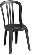 GROSFILLEX INC Miami Bistro Resin Stacking Outdoor Sidechair Black - Lot of 32