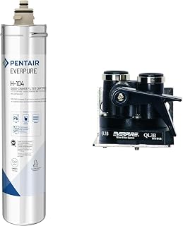 Pentair Everpure H-104 Quick-Change Filter Cartridge, EV961211, For Use in Everpure H-104 Drinking Water System, 1,000 Gallon Capacity, 0.5 Micron & Ql3B Head Assembly