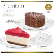 Stock Your Home 10 Inch / Clear / Modern Dinner Plates