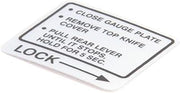 437239 Instruction Label for Hobart 2212 Slicers