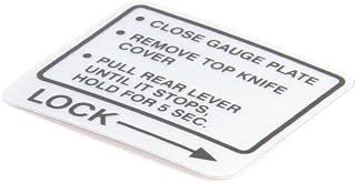 437239 Instruction Label for Hobart 2212 Slicers