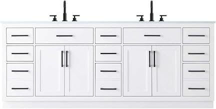 Elegant Kitchen and Bath Alden 84" Double Bathroom Vanity in White