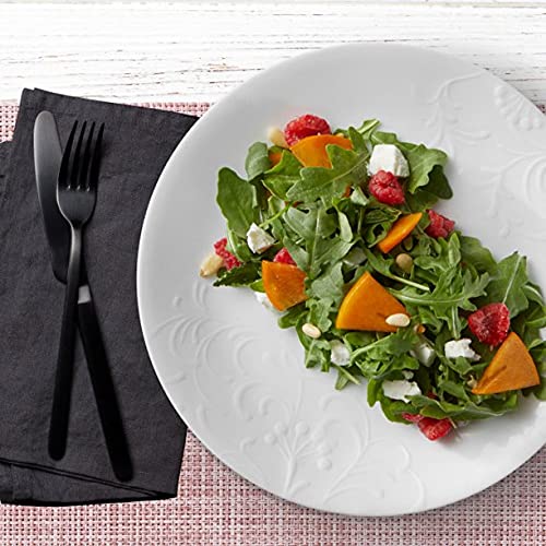 Madeline Embossed 12 Piece White Dinnerware Set by Corelle – Glass, White, Pack of 12, Model 3446AB