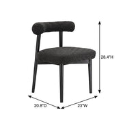 Boucle-Upholstered Side Chair with Ash Wood Legs by Starlight Canyon Home – Boucle, Black